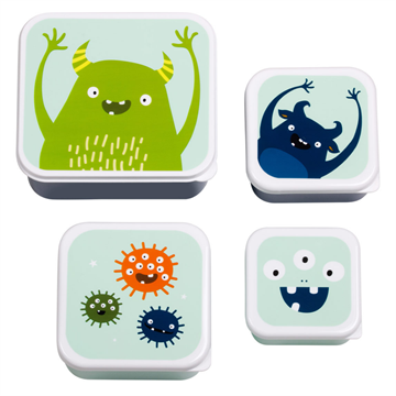 Lunch & snack box set - Monsters