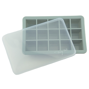 Baby food freezer cubes 15 - Smokey green