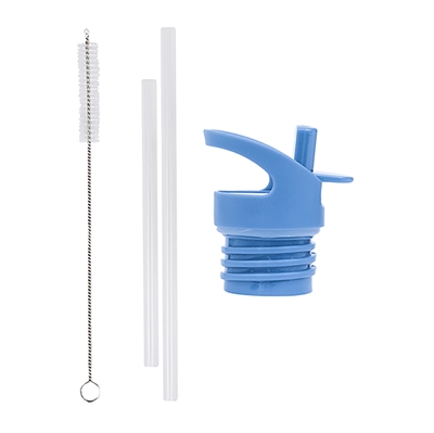 Lid, straw & brush set - Pirate