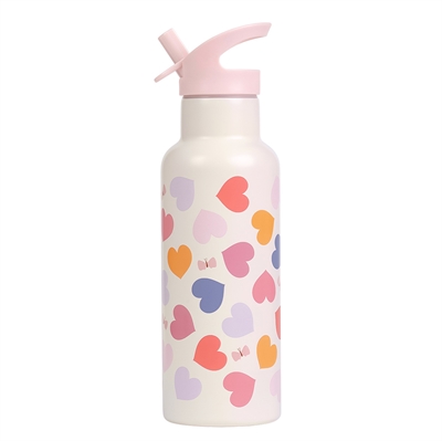 XL Stainless steel drinking bottle - Hearts