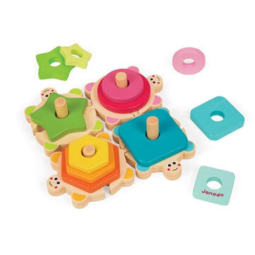 Janod I Wood Stackable Turtles
