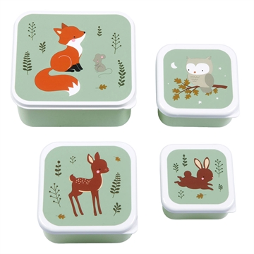 Lunch & snack box set - Forest Friends Sage