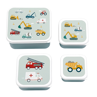 Lunch & snack box set - Vehicles