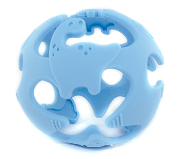 Tiny Tot Silikon Dino Boll Babyblue