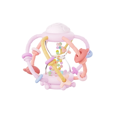 Hour Glass Rattle Pink