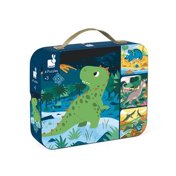Janod Puzzel 4 Varianter Dinosaurs