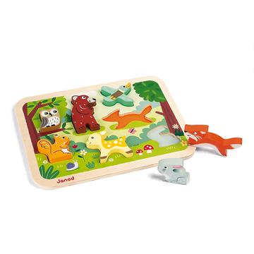 Janod Puzzle with wooden pieces The forest