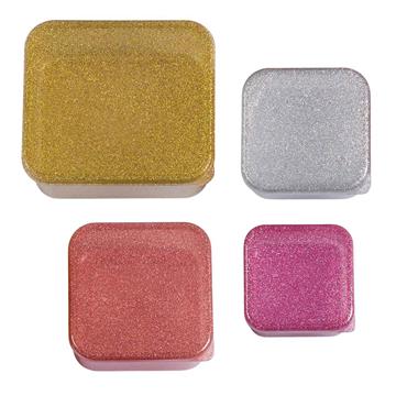 Lunch & snack box set - Glitter Gold blush